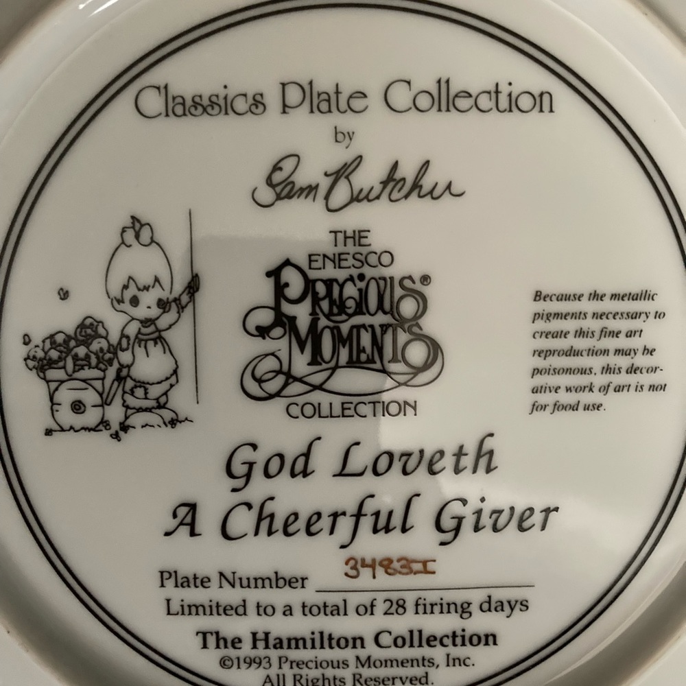 Precious moments display plate - Picture 11 of 11
